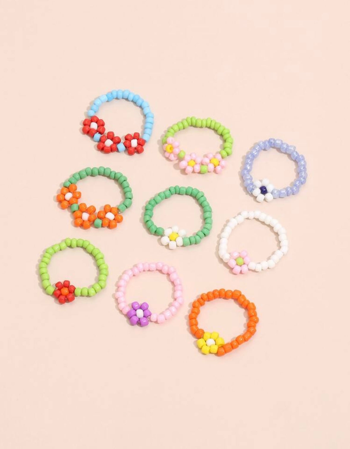 Flower Bead rings