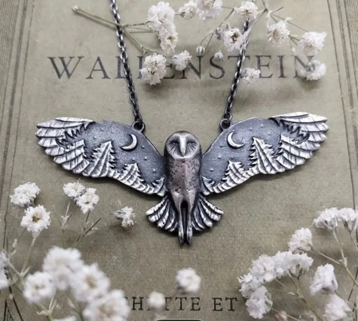 Owl in Flight necklace