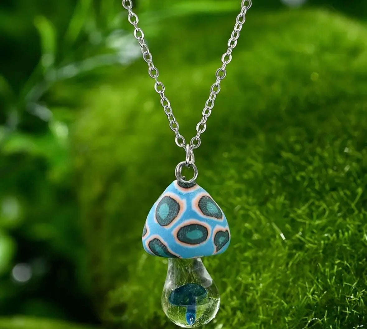 Mushroom in a Mushroom necklace