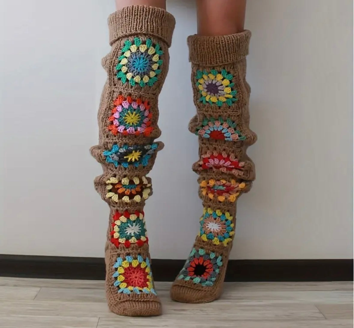Boho Macrame Leg Warmers