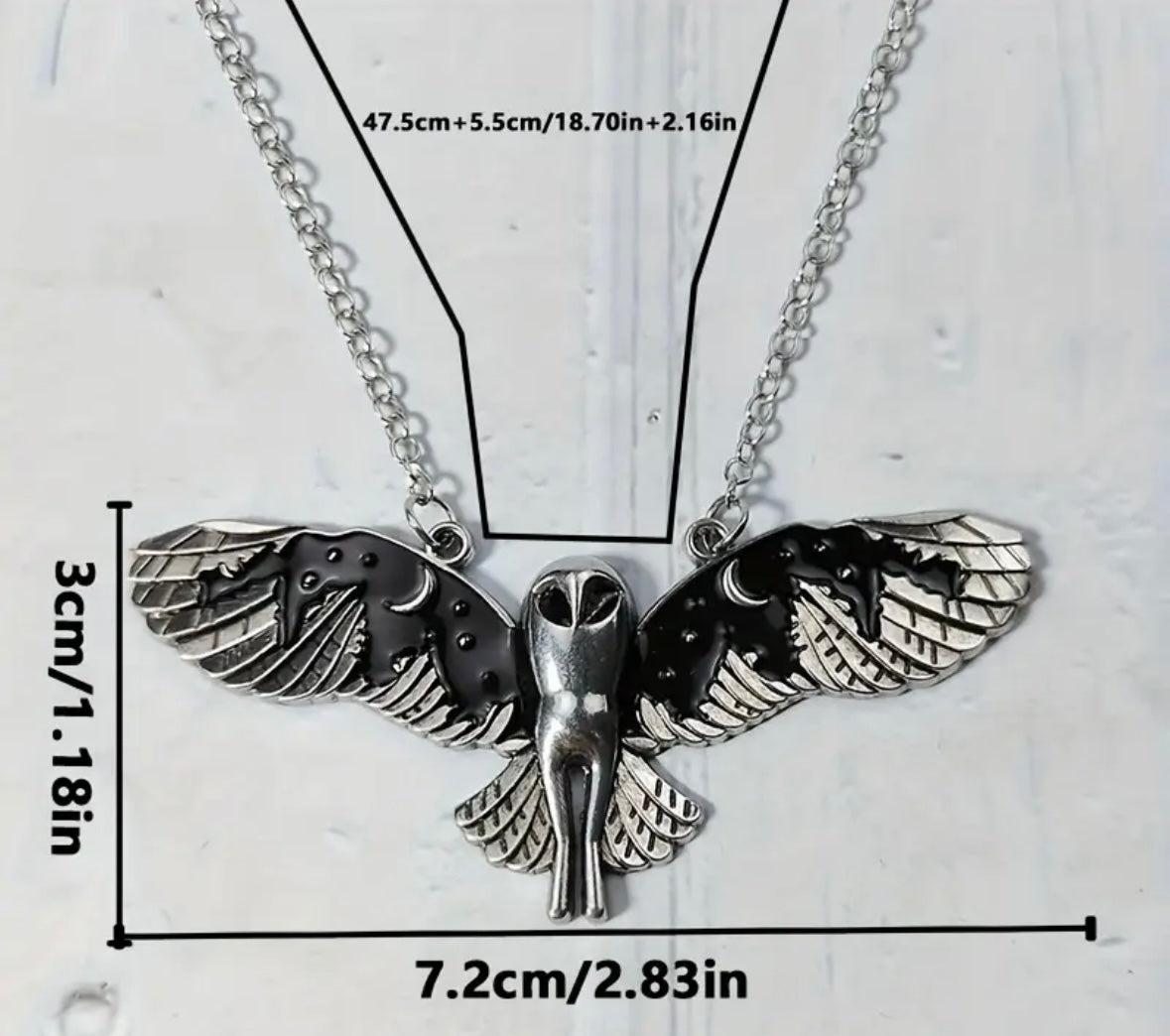 Owl in Flight necklace