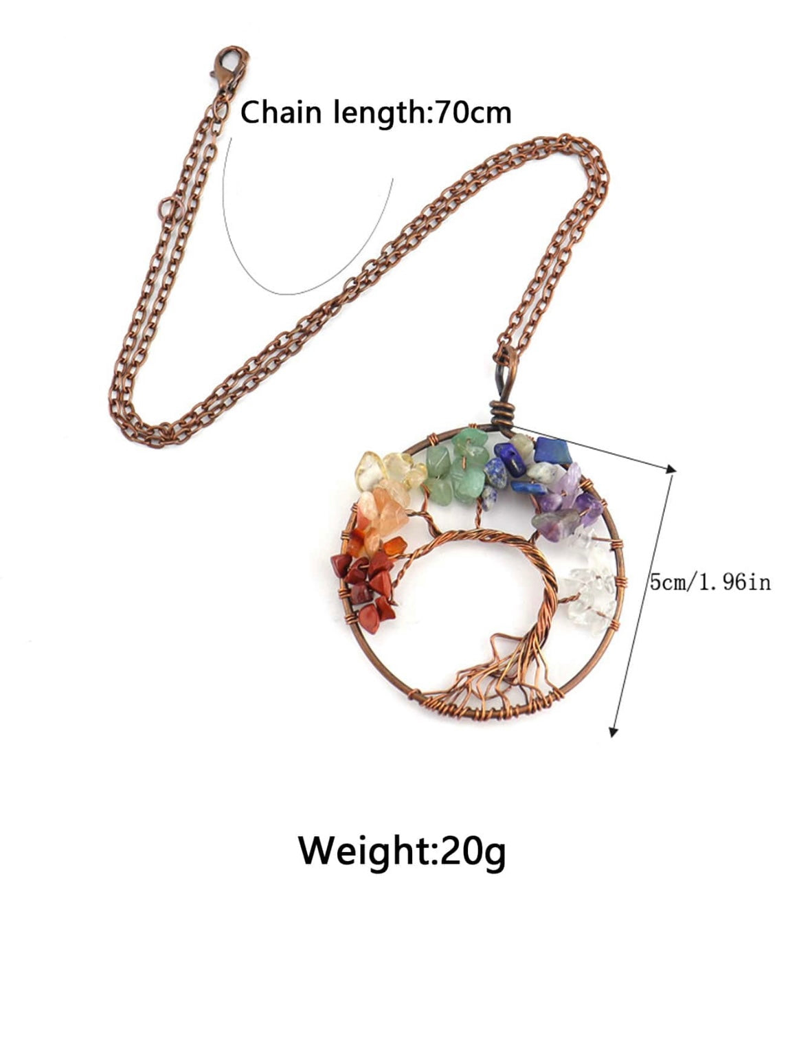 Chakra Tree of Life necklace