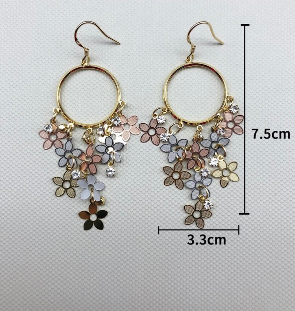Flower Hoop earrings