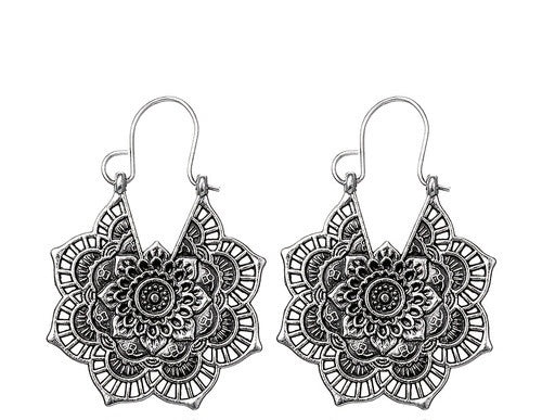 Mandala Hoop Earrings
