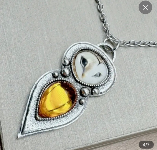 Amber Owl pendant