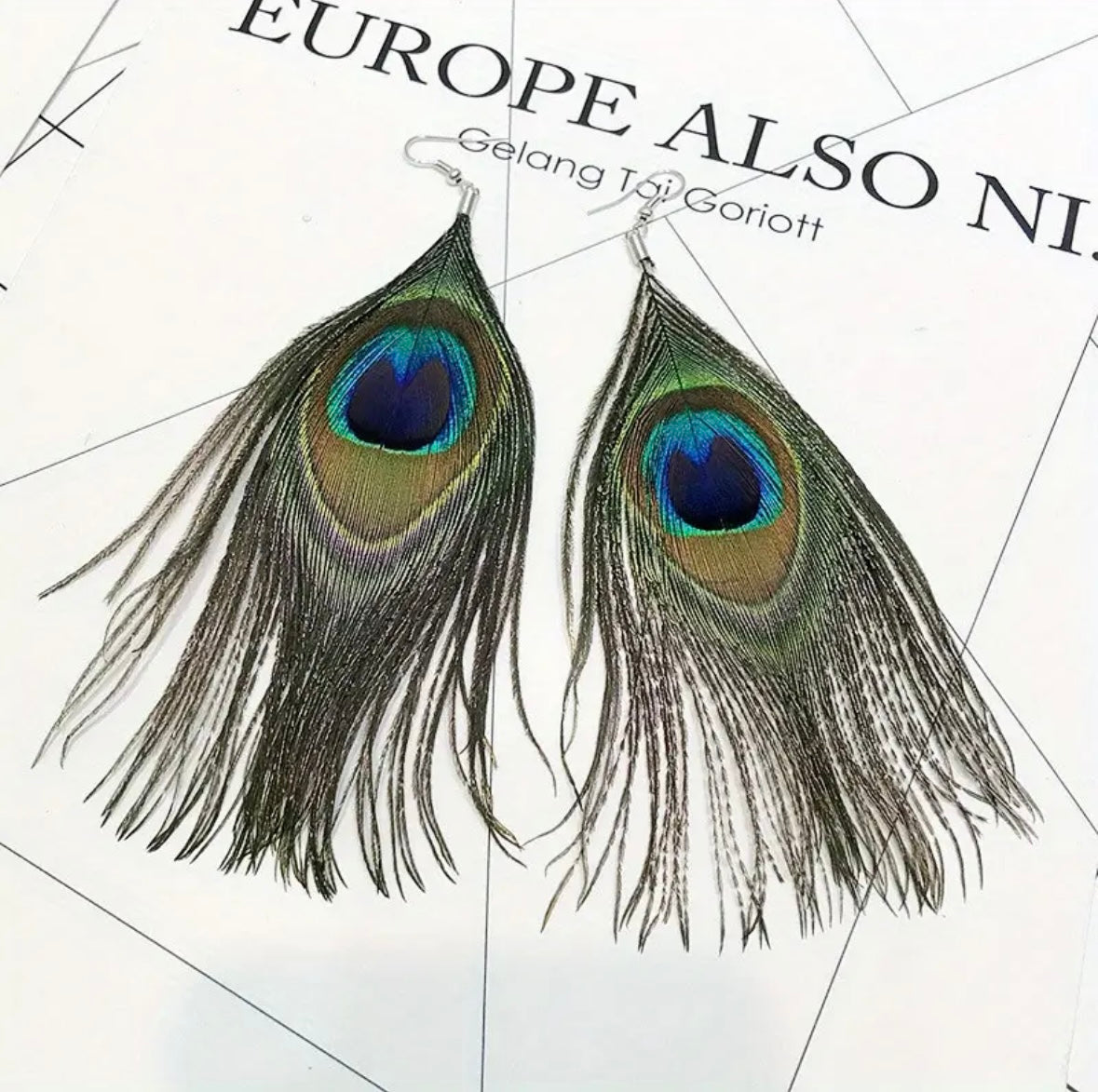 Peacock Feather earrings