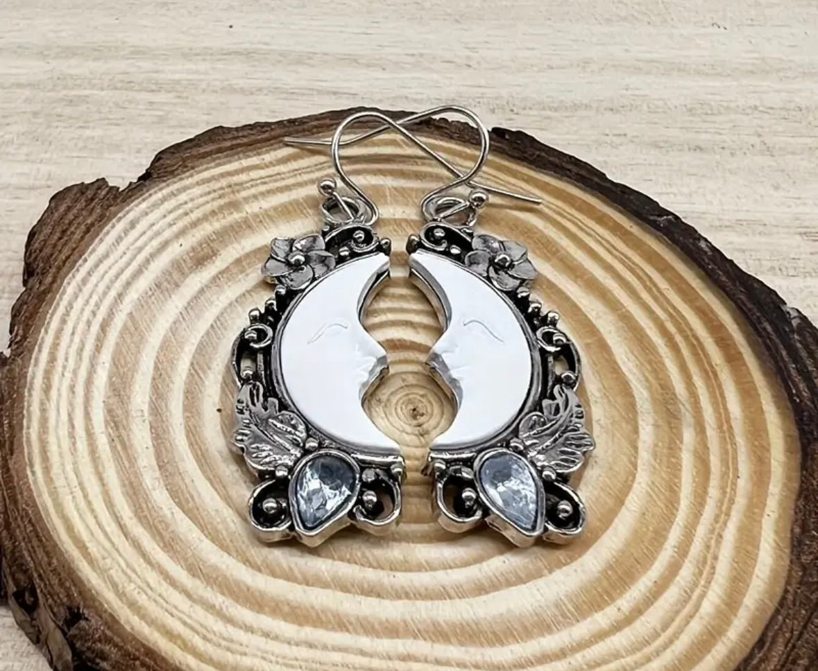 Moon Face Earrings