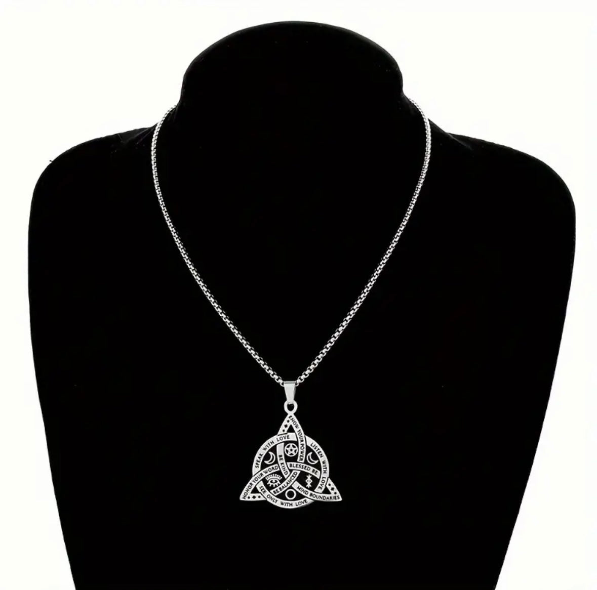 Triquetra Silver & Gold necklace