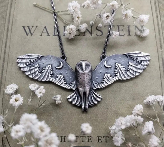 Owl in Flight necklace
