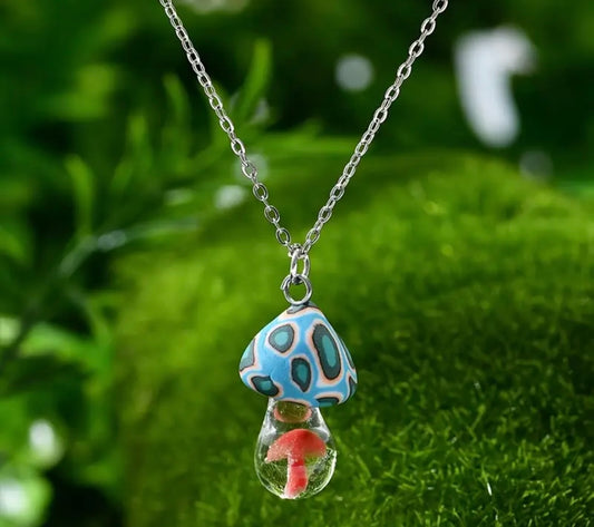 Mushroom in a Mushroom necklace