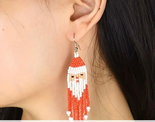 Santa Bead Earrings