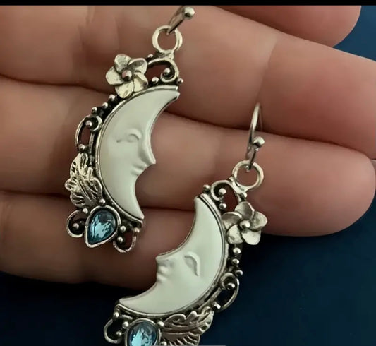 Moon Face Earrings