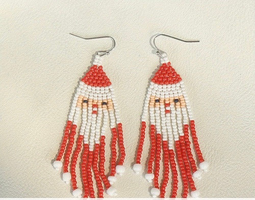 Santa Bead Earrings