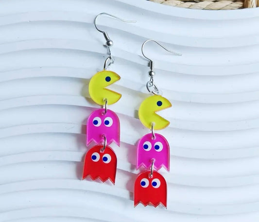 Pac-Man earrings