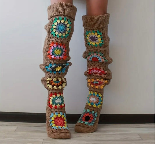 Boho Macrame Leg Warmers