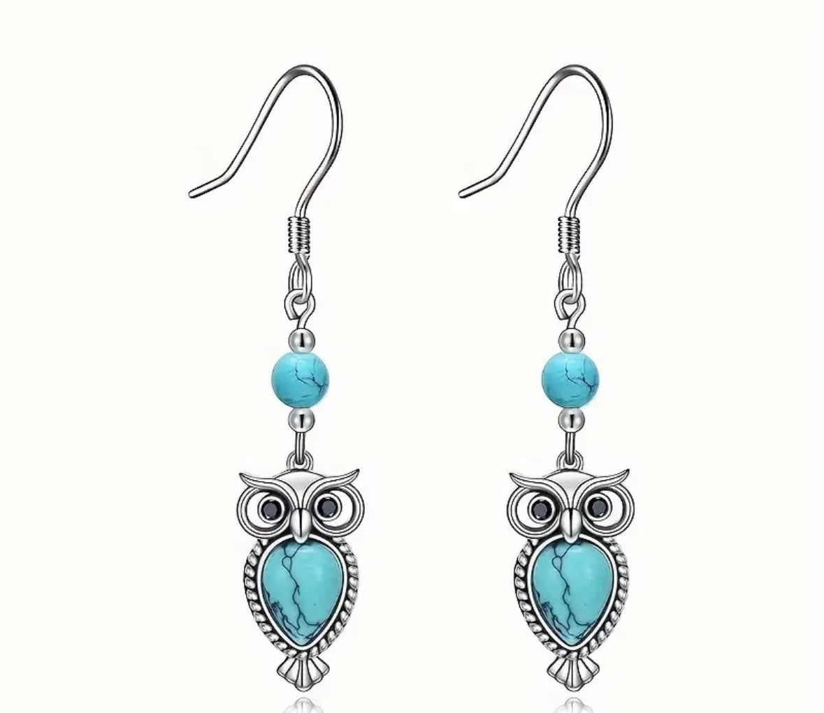 Turquoise Owl earrings