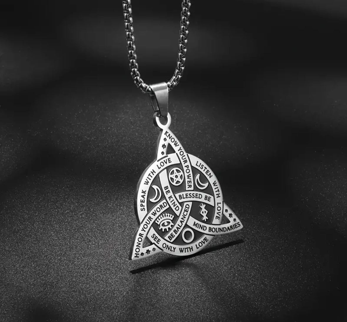 Triquetra Silver & Gold necklace