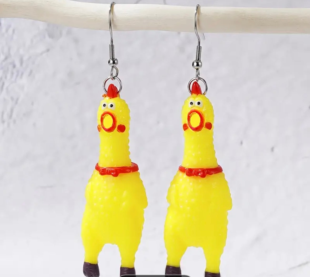 Squawking Rooster earrings