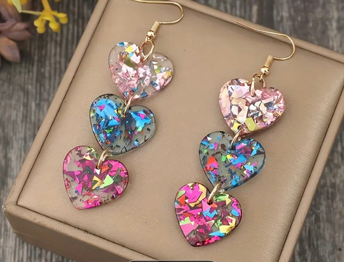Crystal Hearts earrings