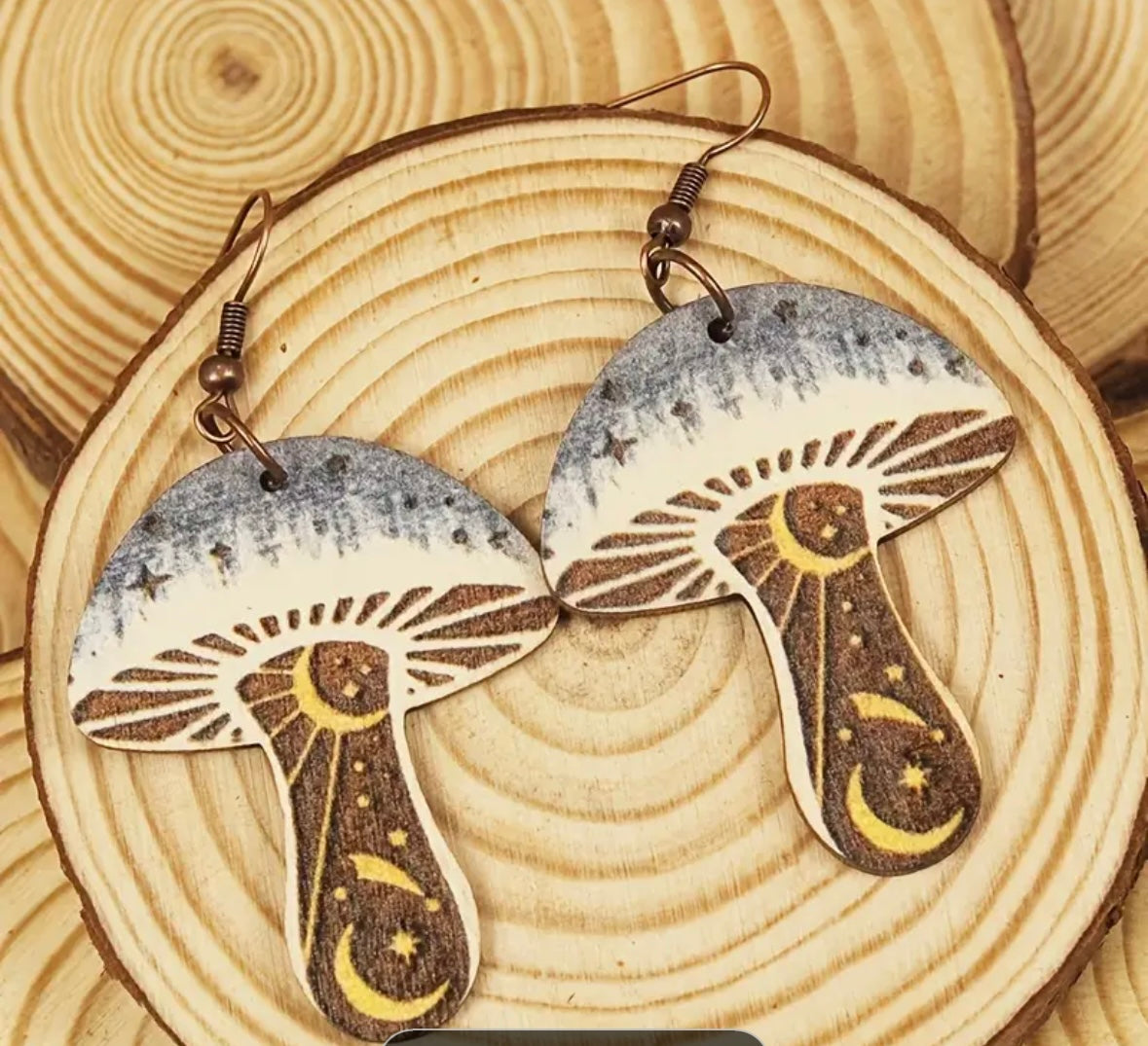 Celestial Mushroom Earrings