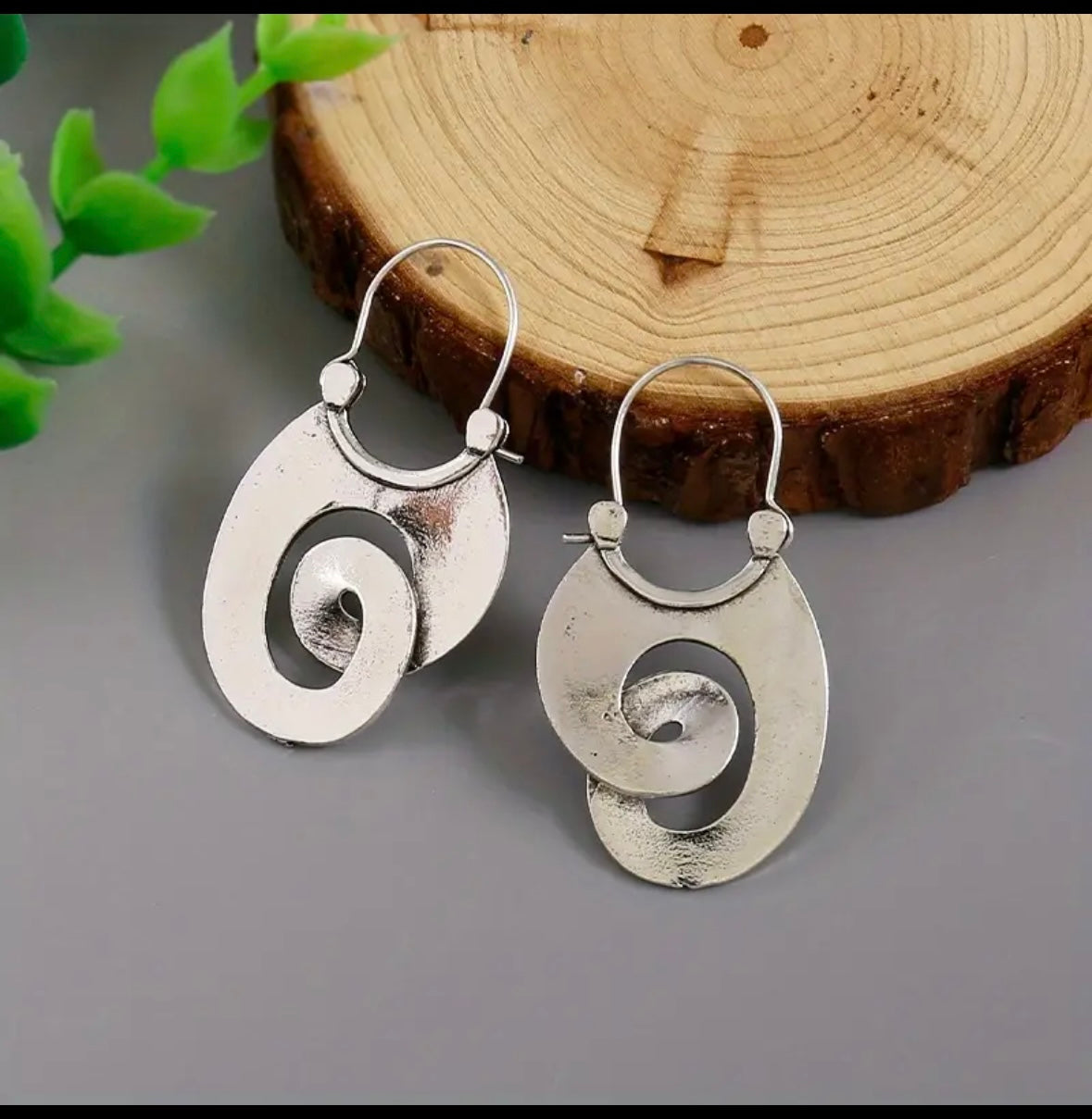 Spiral Art Deco earrings