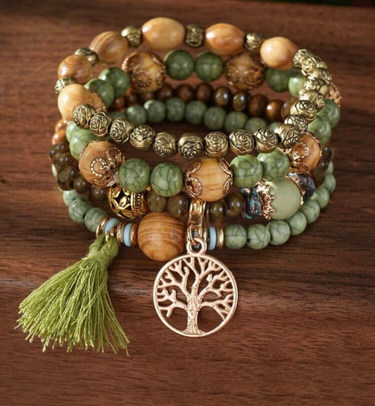 Green Tree of Life bracelet