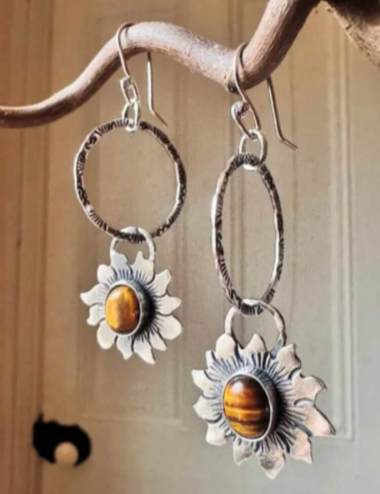 Sunflower earrings
