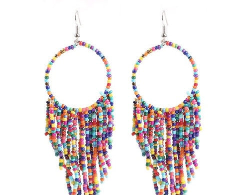 Rainbow Hippie Earrings