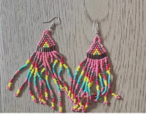 Pink Rainbow Earrings