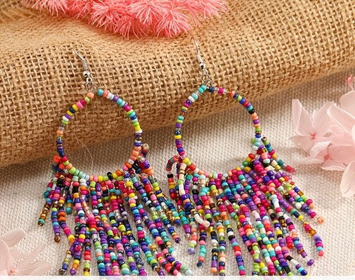 Rainbow Hippie Earrings