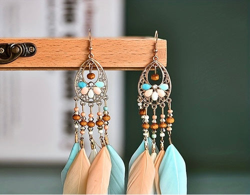 Beachy Feathered Earrings